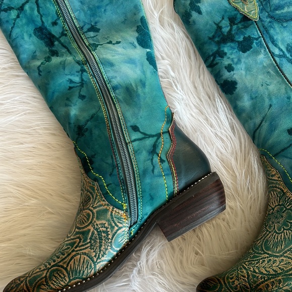 👗 Spring step L’Artise Laretilyn turquoise boot - Picture 5 of 9